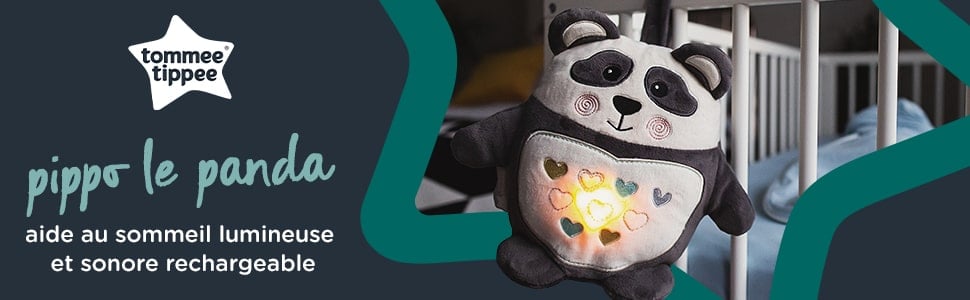 Peluche lumineuse et sonore Deluxe Grofriend Pippo le Panda de Tommee  Tippee, Veilleuses : Aubert