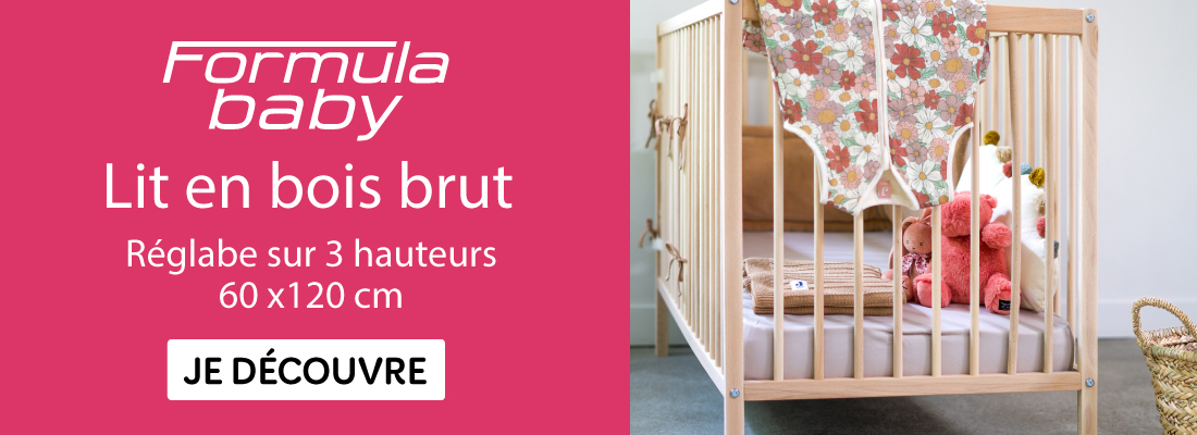 Découvrez le lit en bois brut de Formula Baby !