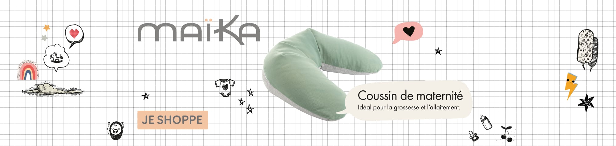Craquez pour le coussin de maternité Maïka !