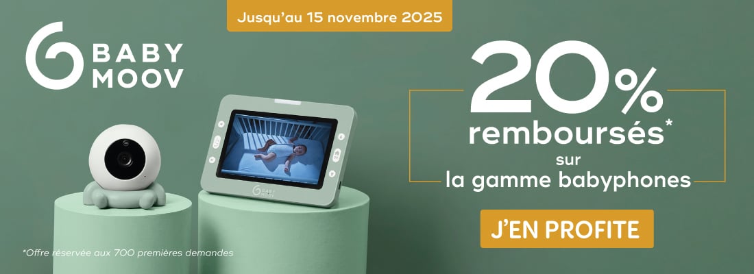 Profitez de 20% remboursés sur la gamme babyphones !