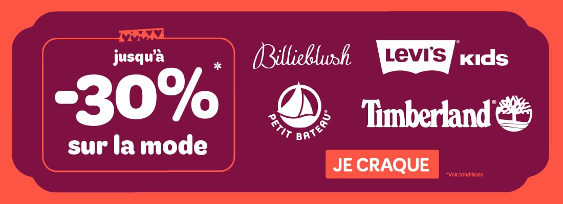 Profitez de -30% sur la mode !