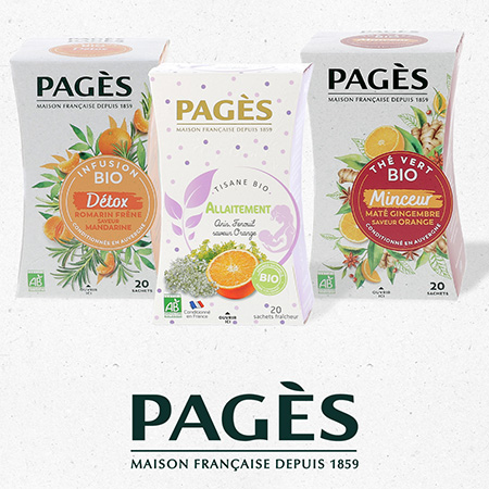 La gamme de thé Pagès vendu sur le site aubert.com