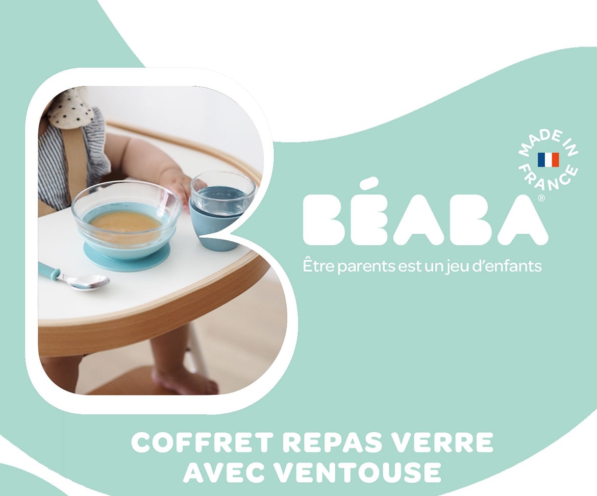 Coffret repas verre avec ventouse