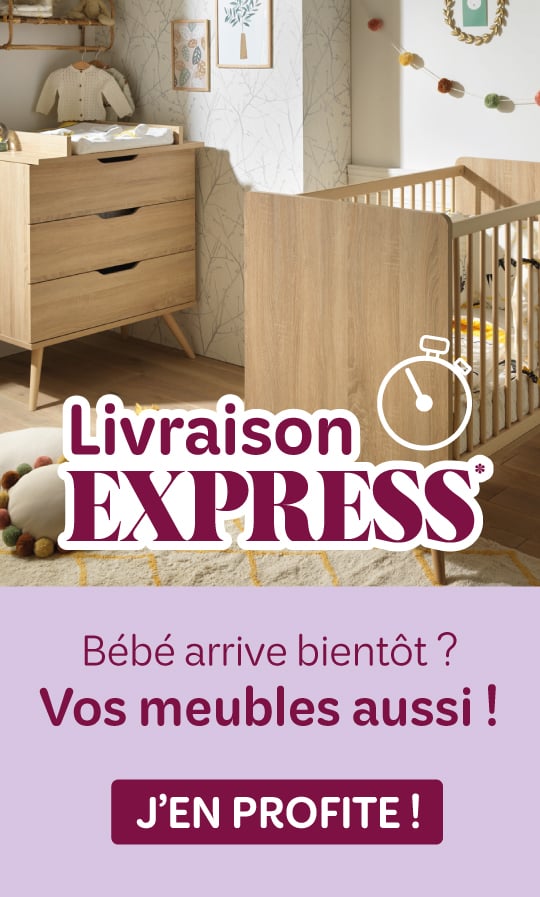 Livraison express sur le meuble bébé