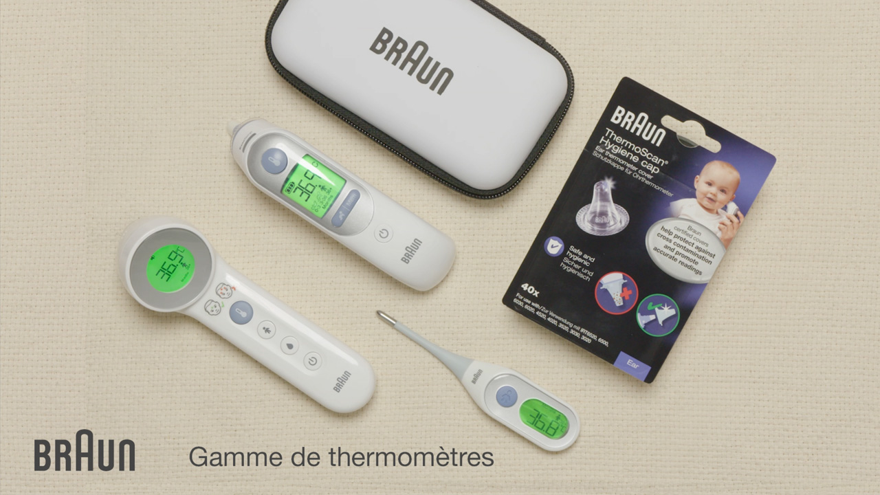 Offre Braun : Pour l'achat d'un thermomètre auriculaire ThermoScan® 7+, une  boîte de 40 embouts est offerte de Braun, Braun : Aubert