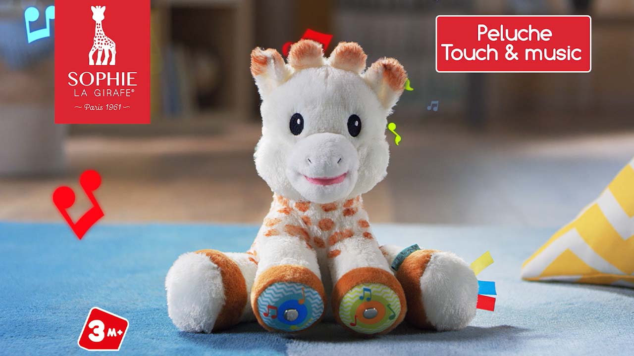 VULLI Peluche Touch & Music Sophie la girafe II pas cher 