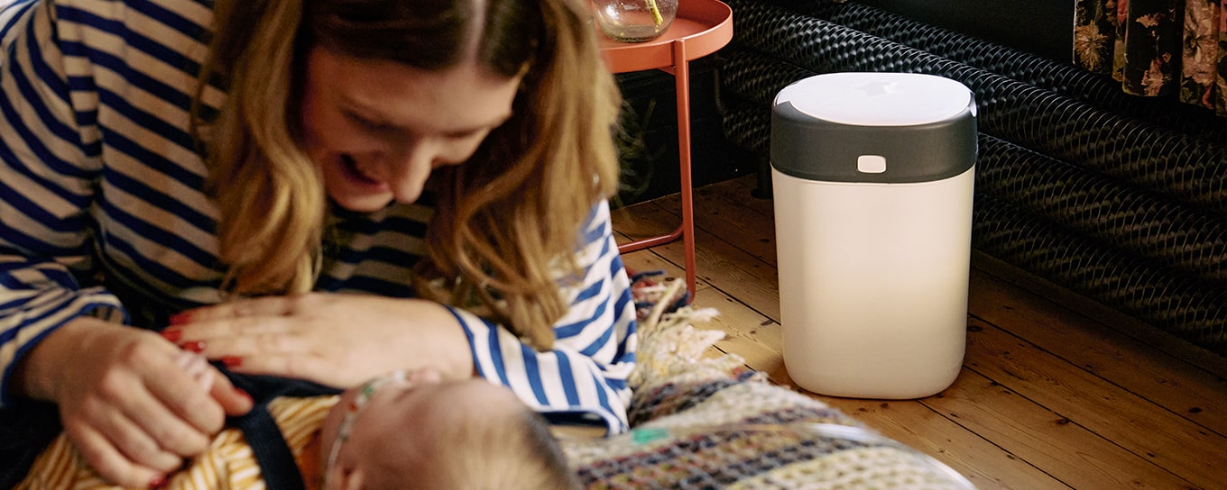 Les poubelles à couches tommee Tippee vendues sur le site aubert.com