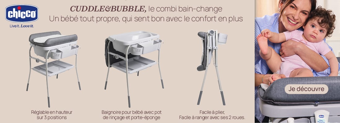 Cuddle&bubble, le combi bain-change