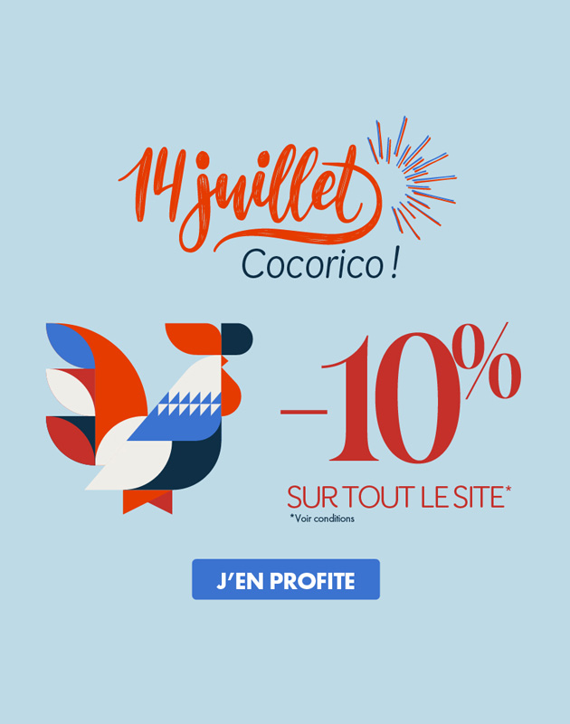 14 juillet : -10% supp. sur TOUT*