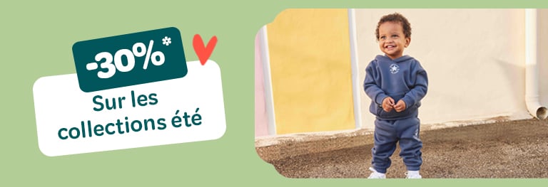 Jusqu'à -30% sur le dressing de la rentrée de bébé !