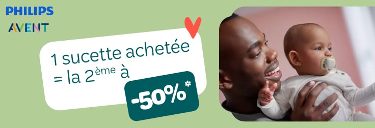 Le deuxième pack de sucettes est à -50% parmi une sélection !