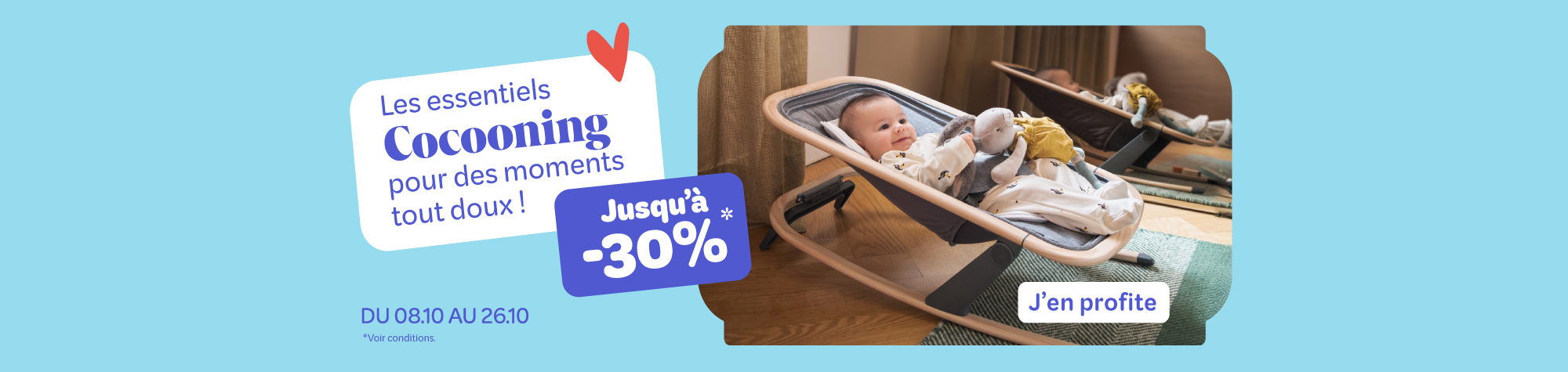 Jusqu'à -30% sur les essentiels Cocooning !