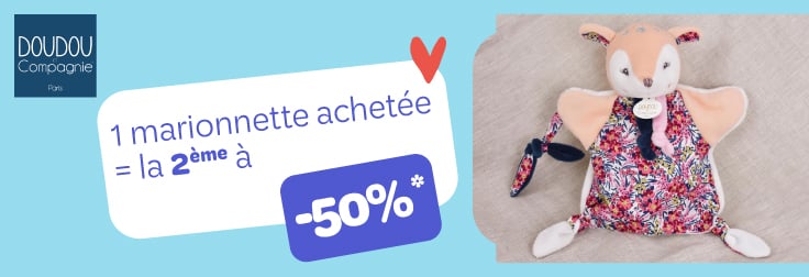 Le deuxième marionnette Doudou & Co à -50% !