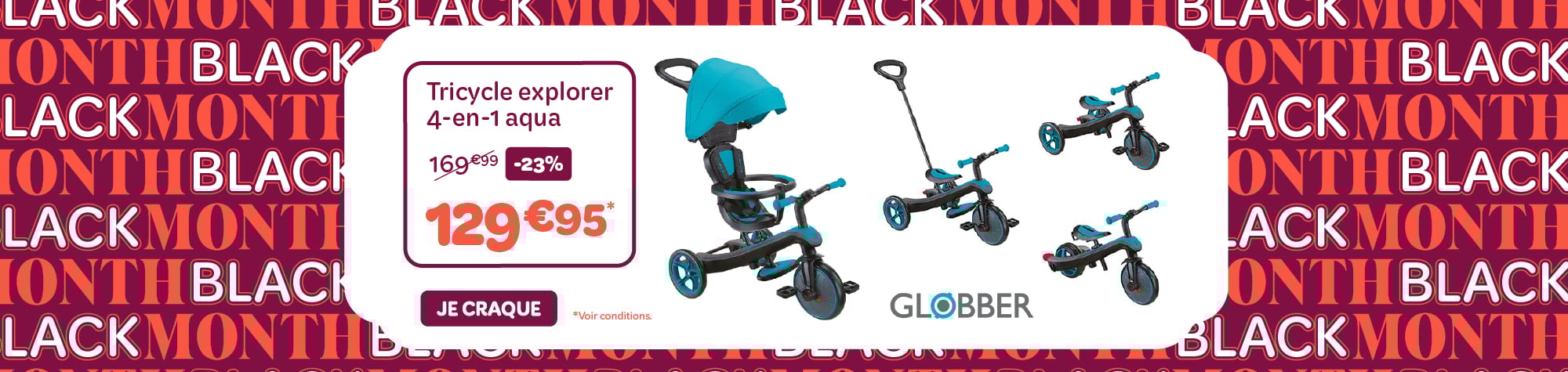 Black Friday sur le tricycle Globber !