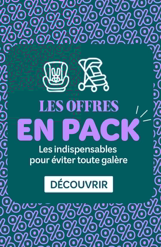 Jusqu'à 30% sur nos packs de poussettes et sièges auto !